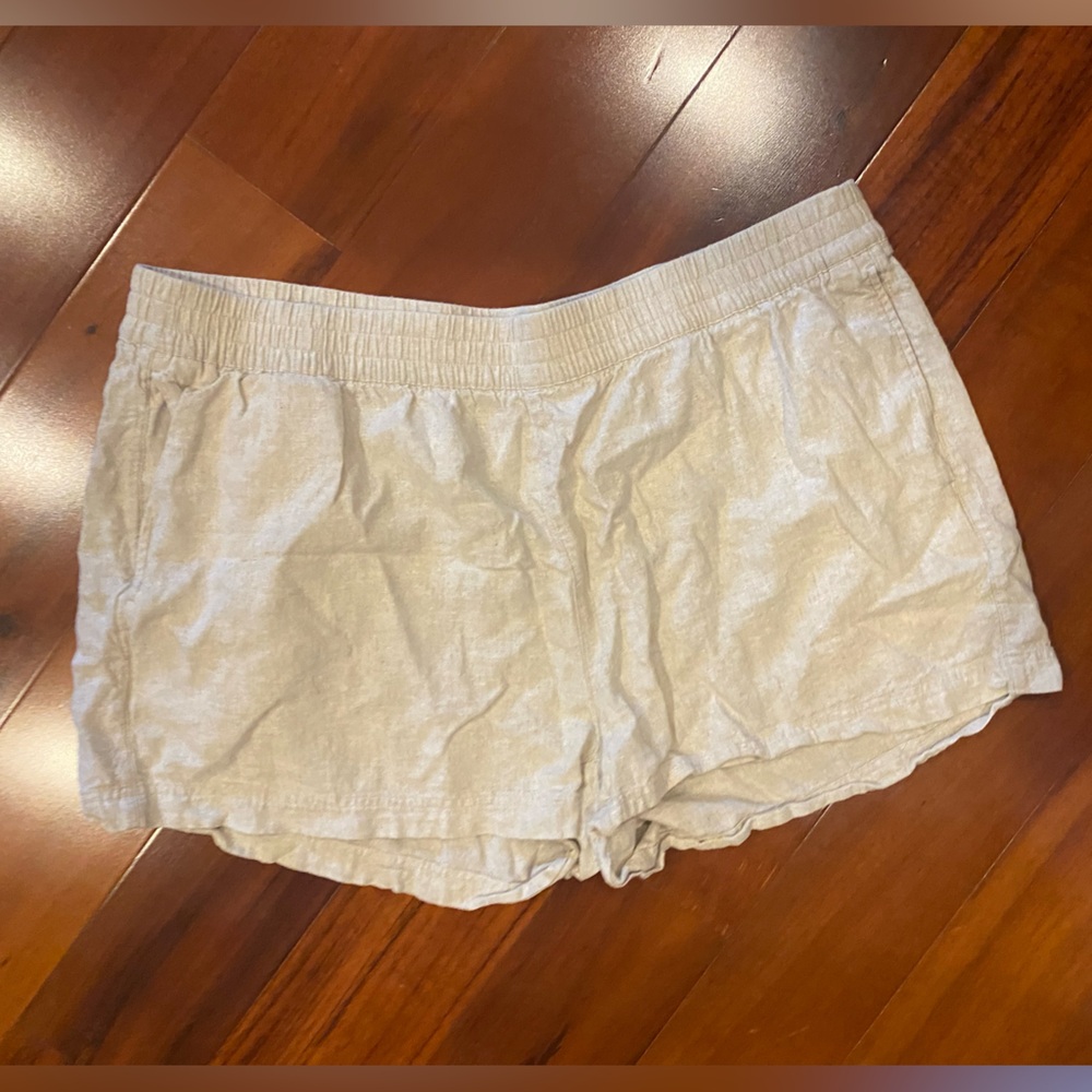 Old Navy Cream Colored Linen Shorts sz XXL